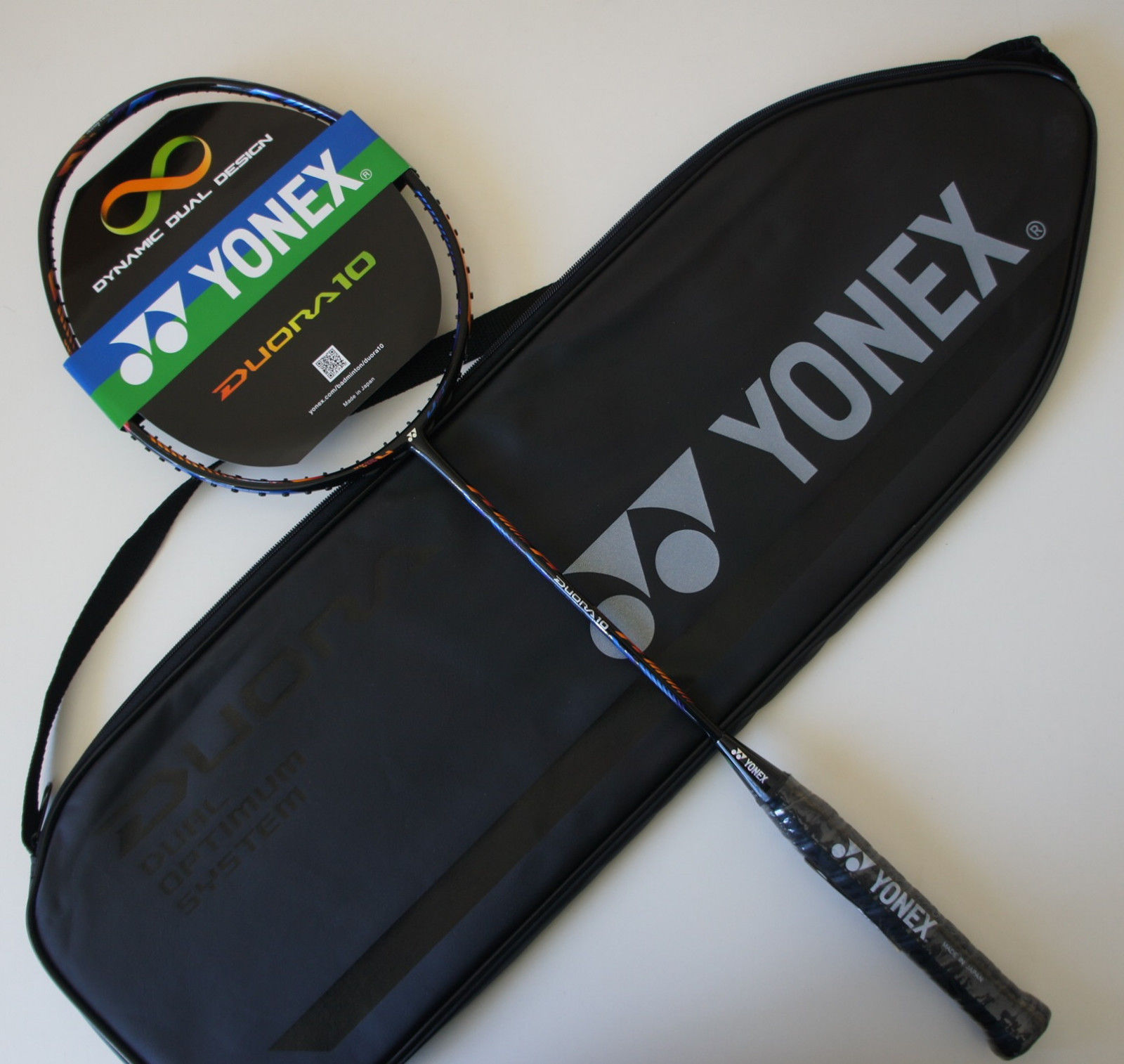 YONEX Duora 10, Duo 10 Badminton Racquet, Orange/Blue, Unstrung (3U5)